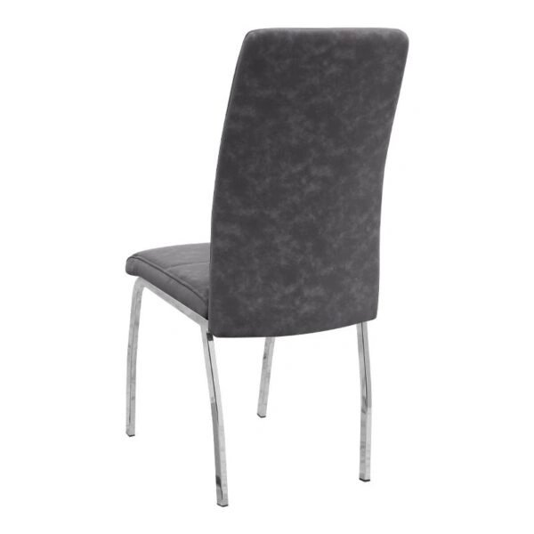 Σετ τραπεζαρία 5τμχ Darlen - Alma Megapap χρώμα sapphire oak - γκρι 125x72x74εκ.