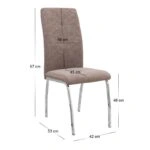 Σετ τραπεζαρία 5τμχ Darlen - Alma Megapap χρώμα sapphire oak - μπεζ 125x72x74εκ.