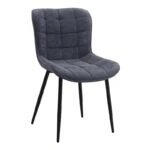 Σετ τραπεζαρία 5τμχ Darlen - Chiara Megapap χρώμα sapphire oak - ανθρακί 125x72x74εκ.