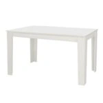 Σετ τραπεζαρία 5τμχ Darlen - Rosa Megapap χρώμα λευκό - γκρι 125x72x74εκ.