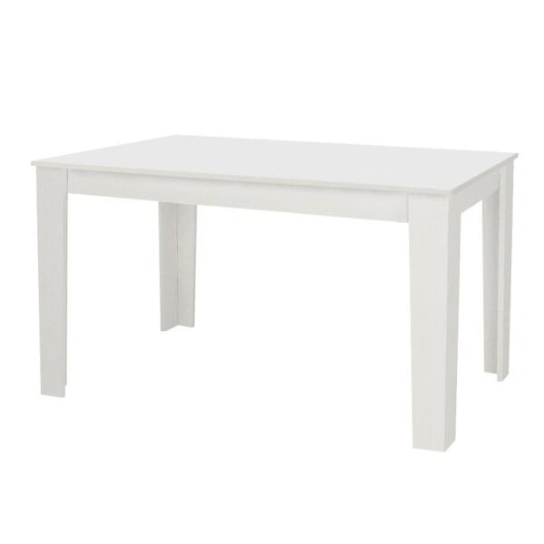 Σετ τραπεζαρία 5τμχ Darlen - Rosa Megapap χρώμα λευκό - γκρι 125x72x74εκ.