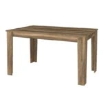 Σετ τραπεζαρία 5τμχ Darlen - Iris Megapap χρώμα καρυδί - γκρι 125x72x74εκ.