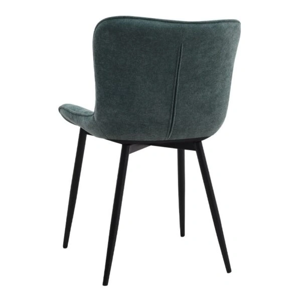 Σετ τραπεζαρία 5τμχ Darlen - Chiara Megapap χρώμα καρυδί - πράσινο 125x72x74εκ.