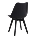 Σετ τραπεζαρία 5τμχ Darlen - Viva Megapap χρώμα sencron black - μαύρο 125x72x74εκ.