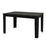 Σετ τραπεζαρία 5τμχ Darlen - Vela Megapap χρώμα sencron black - μαύρο 125x72x74εκ.