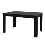 Σετ τραπεζαρία 5τμχ Darlen - Kevin Megapap χρώμα sencron black - μόκα 125x72x74εκ.