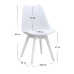 Σετ τραπεζαρία 5τμχ Darlen - Viva Megapap χρώμα λευκό εφέ μαρμάρου - λευκό 125x72x74εκ.