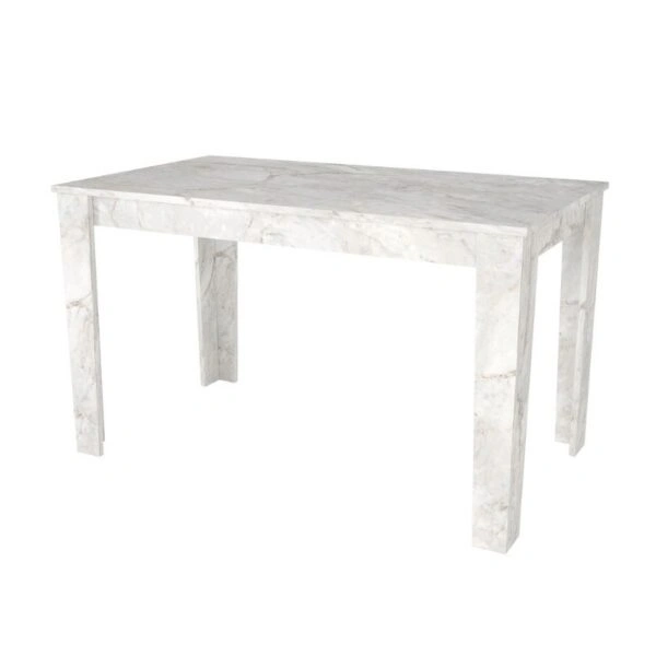 Σετ τραπεζαρία 5τμχ Darlen - Chiara Megapap χρώμα λευκό εφέ μαρμάρου - ανθρακί 125x72x74εκ.