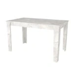 Σετ τραπεζαρία 5τμχ Darlen - Chiara Megapap χρώμα λευκό εφέ μαρμάρου - πράσινο 125x72x74εκ.