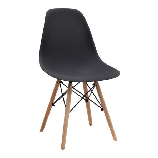 Σετ τραπεζαρία 5τμχ Bohema - Nova Megapap χρώμα ivory/sepet oak - μαύρο Ø90x77,7εκ.