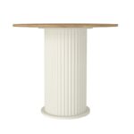 Σετ τραπεζαρία 5τμχ Bohema - Viva Megapap χρώμα ivory/sepet oak - μαύρο Ø90x77,7εκ.