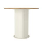 Σετ τραπεζαρία 5τμχ Bohema - Kevin Megapap χρώμα ivory/sepet oak - μουσταρδί Ø90x77,7εκ.