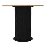 Σετ τραπεζαρία 5τμχ Bohema - Viva Megapap χρώμα μαύρο/sepet oak - φυστικί Ø90x77,7εκ.