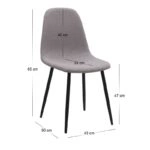 Σετ τραπεζαρία 5τμχ Bohema - Iris Megapap χρώμα μαύρο/sepet oak - γκρι/φυσικό πόδι Ø90x77,7εκ.