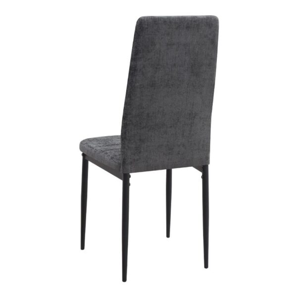 Σετ τραπεζαρία 5τμχ Bohema - Rosa Megapap χρώμα μαύρο/sepet oak - γκρι Ø90x77,7εκ.