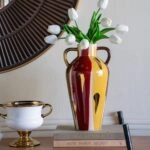 Artekko Ekko Διακοσμητικό Βάζο Κεραμικό Πολύχρωμο (18.7x16.3x31.5)cm