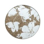 Artekko Galio Τραπέζι με Καθρέπτη MDF Γυαλί Χρυσό (120x120x80)cm