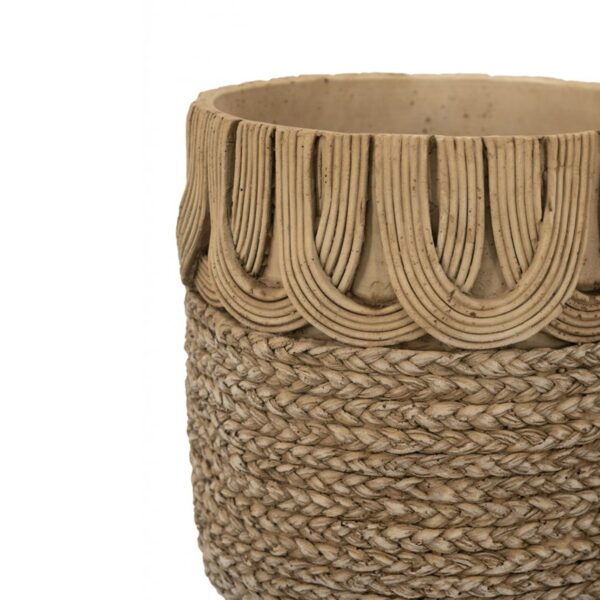 Artekko Cement Καφέ Τσιμεντένια Κασπώ (20x20x20)cm 2pcs