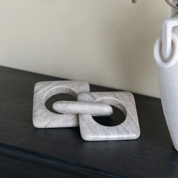 Artekko Marble Γκρι Μαρμάρινη Διακοσμητική Αλυσίδα (26x10x2.5)cm