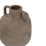 Artekko Candia Γκρι Βάζο από Τερακότα (15.5x15.5x17.5)cm