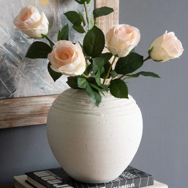 Artekko Antique Λευκό Κεραμικό Βάζο (23.2x23.2x22.2)cm