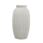 Artekko Antique Λευκό Κεραμικό Βάζο (19.5x19.5x38)cm