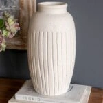 Artekko Antique Λευκό Κεραμικό Βάζο (19.5x19.5x38)cm