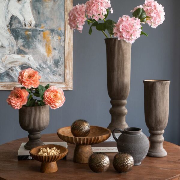 Artekko Antique Κεραμικό Βάζο σε Μαύρη Πατίνα (24.2x24.2x23.5)cm