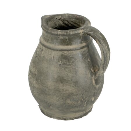 Artekko Antique Βάζο από Τερακότα σε Πράσινη με Μπεζ Αποχρώση (25x25x22.5)cm