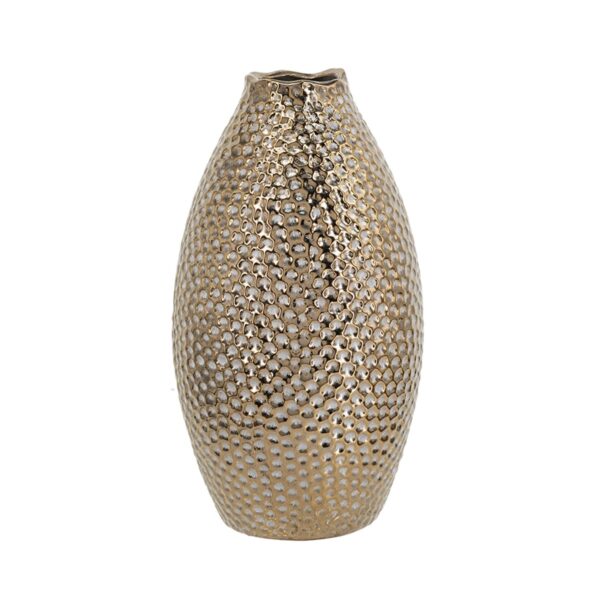 Artekko Lidded Μπρονζέ Κεραμικό Βάζο (13.5x13.5x28)cm