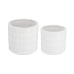 Artekko Planter Λευκά Κεραμικά Κασπώ (18x18x17)cm 2 pcs