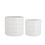 Artekko Planter Λευκά Κεραμικά Κασπώ (18x18x17)cm 2 pcs