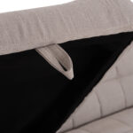 ΓΩΝΙΑΚΟΣ ΚΑΝΑΠΕΣ-ΚΡΕΒΑΤΙ ΑΝΑΣΤΡΕΨΙΜΟΣ NEZU HM3294.02 ΜΠΕΖ ΥΦΑΣΜΑ 213x145x83Υεκ.