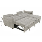 ΚΑΝΑΠΕΣ ΚΡΕΒΑΤΙ 2-ΘΕΣΙΟΣ VELAR HM3305.03 ΜΠΕΖ ΥΦΑΣΜΑ 208x86x85Υεκ.