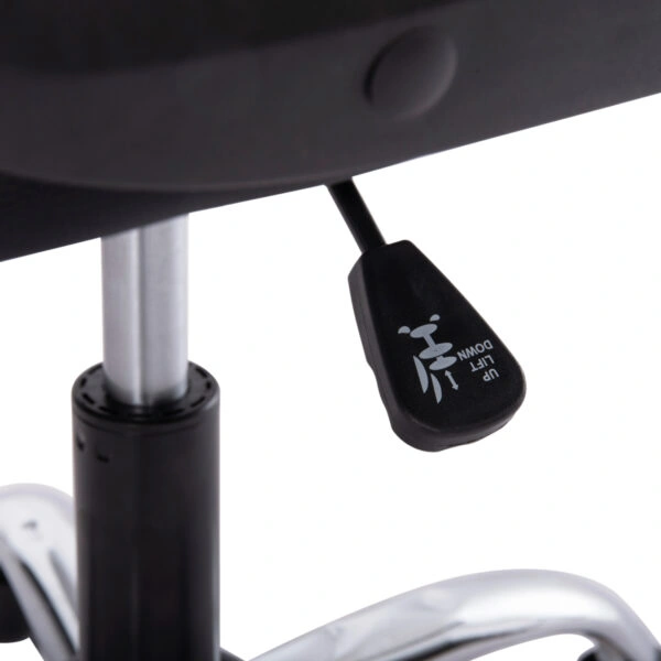 ΚΑΡΕΚΛΑ ΓΡΑΦΕΙΟΥ CANAN HM1201 ΜΑΥΡO PVC-ΜΑΥΡΟ NYLON-ΒΑΣΗ ΧΡΩΜΙΟΥ 69x48x98Υεκ.