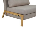 Πολυθρόνα-κρεβάτι Fancy  ύφασμα σε μπεζ απόχρωση με φυσικό πόδι 95x98x70εκ