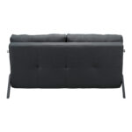 Καναπές 2θέσιος-κρεβάτι Fancy ύφασμα σε ανθρακί απόχρωση με μαύρο πόδι 150x92x77εκ