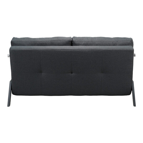 Καναπές 2θέσιος-κρεβάτι Fancy ύφασμα σε ανθρακί απόχρωση με μαύρο πόδι 150x92x77εκ