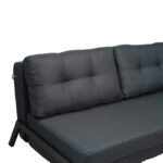 Καναπές 2θέσιος-κρεβάτι Fancy ύφασμα σε ανθρακί απόχρωση με μαύρο πόδι 150x92x77εκ