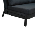 Καναπές 2θέσιος-κρεβάτι Fancy ύφασμα σε ανθρακί απόχρωση με μαύρο πόδι 150x92x77εκ