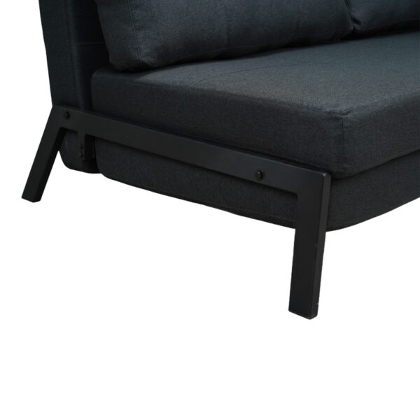 Καναπές 2θέσιος-κρεβάτι Fancy ύφασμα σε ανθρακί απόχρωση με μαύρο πόδι 150x92x77εκ