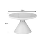 Βοηθητικά τραπέζια Coozlin Inart sintered stone σε απόχρωση λευκό μαρμάρου με λευκό-χρυσό μέταλλο