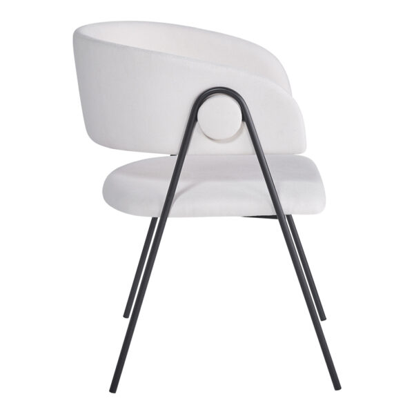 Πολυθρόνα Rachele I  μπεζ ύφασμα-πόδι μαύρο μέταλλο 52x65x79εκ