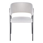 Πολυθρόνα Rachele I  μπεζ ύφασμα-πόδι μαύρο μέταλλο 52x65x79εκ