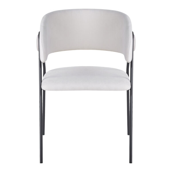 Πολυθρόνα Rachele I  μπεζ ύφασμα-πόδι μαύρο μέταλλο 52x65x79εκ