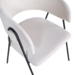 Πολυθρόνα Rachele I  μπεζ ύφασμα-πόδι μαύρο μέταλλο 52x65x79εκ