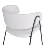 Πολυθρόνα Rachele I  μπεζ ύφασμα-πόδι μαύρο μέταλλο 52x65x79εκ