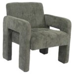 Πολυθρόνα ArteLibre VELORA Πράσινο Ύφασμα/Ξύλο 75x68x69cm