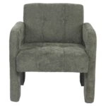 Πολυθρόνα ArteLibre VELORA Πράσινο Ύφασμα/Ξύλο 75x68x69cm