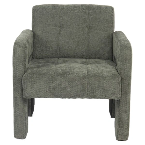 Πολυθρόνα ArteLibre VELORA Πράσινο Ύφασμα/Ξύλο 75x68x69cm